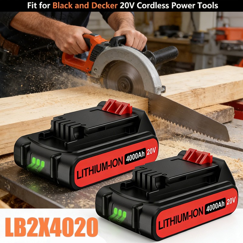 2 Pack 4.0AH 20V MAX For Black&Decker 20Volt Lithium Battery LBXR20-OPE LB2X4020
