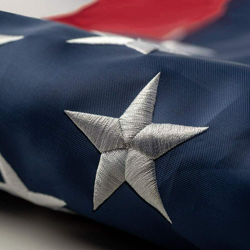 3×5 American Flag Embroidered Stars Outdoor Heavy Duty Stitched 100% Made IN USA