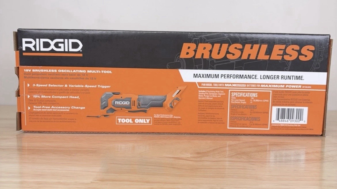 RIDGID R86242B 18V BRUSHLESS Oscillating Multi-Tool (Tool Only)