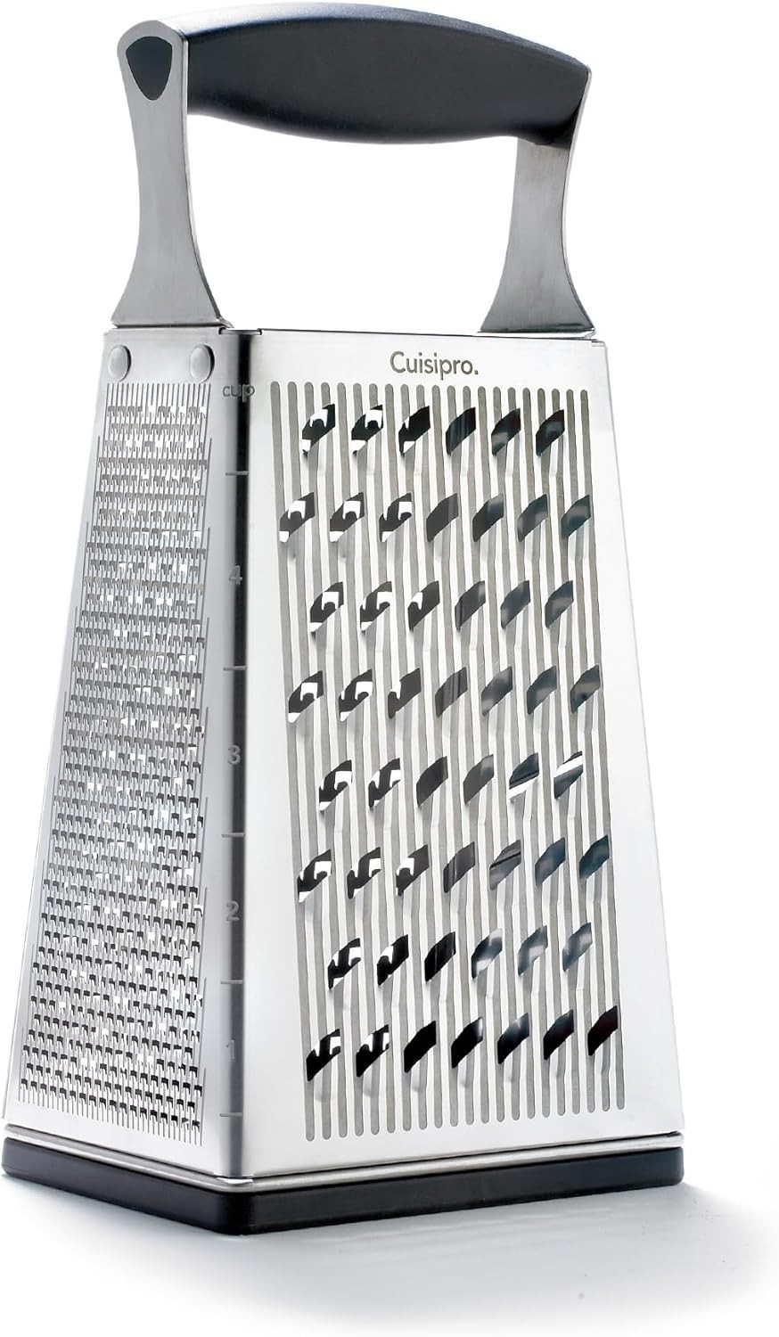Cuisipro Stainless Steel Box Grater 4 Sided Cheese Shredder Kitchen Tool