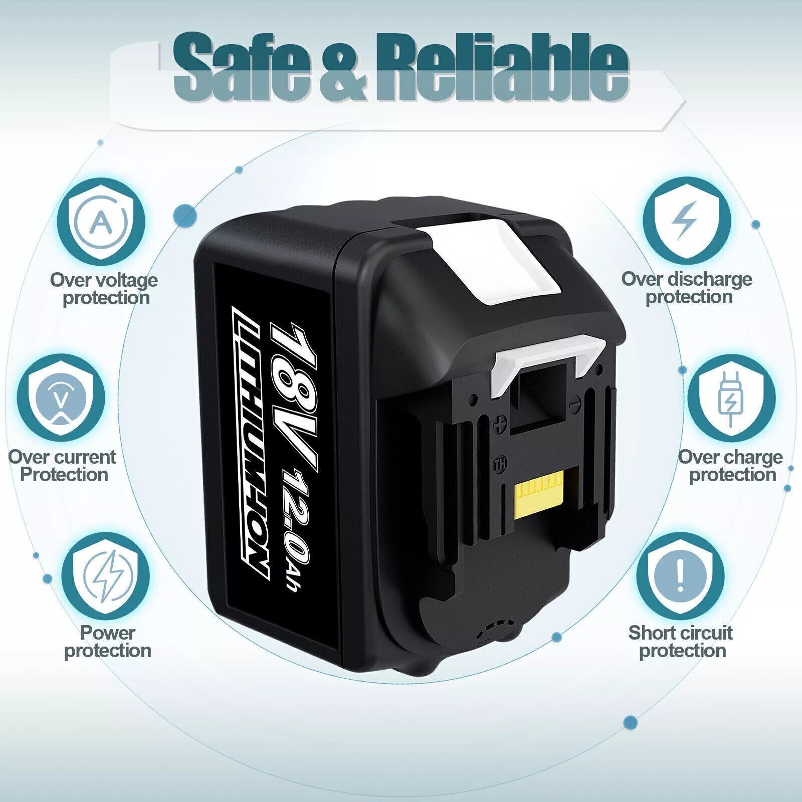 2PACK 18V For Makita 12.0Ah Lithium-Ion LXT BL1830 BL1850 BL1860 Battery tool