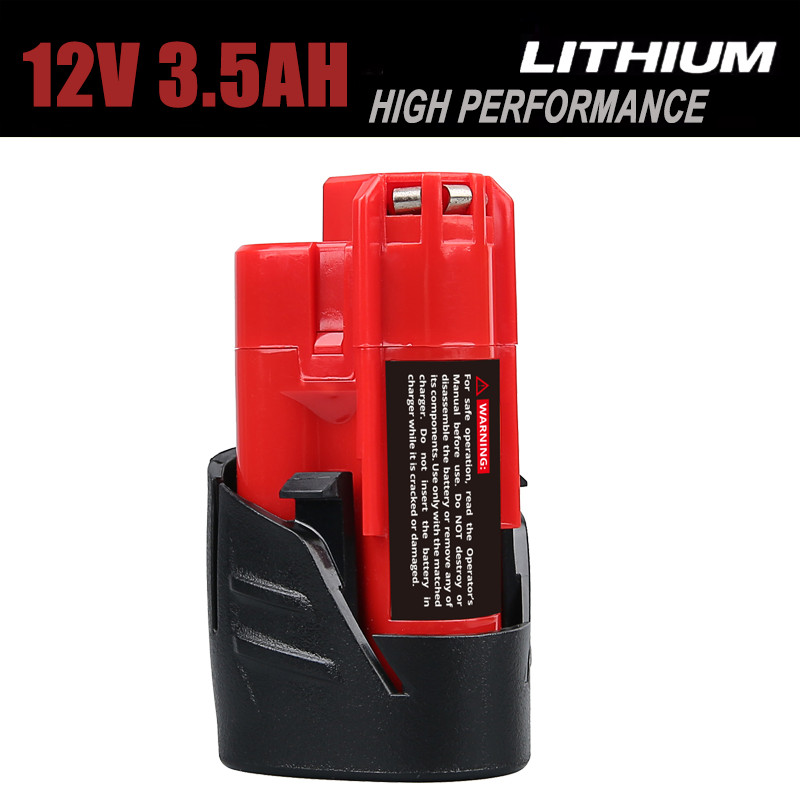 New For Milwaukee for M12 LITHIUM 12V Battery 3.5Ah Extended Capacity 48-11-2460