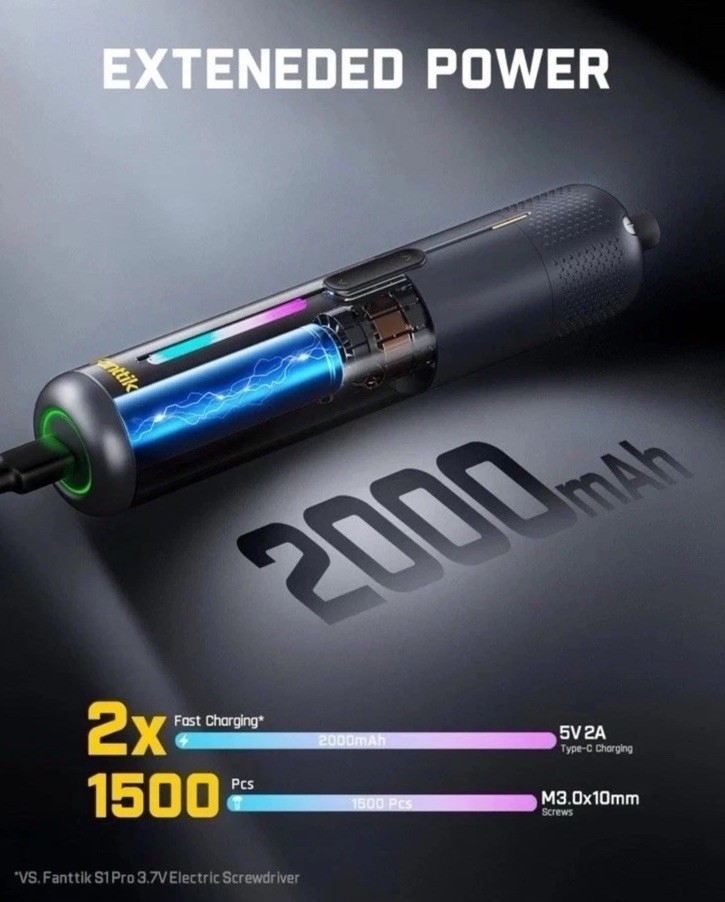Fanttik S2 Pro Electric Screwdriver, Cordless Screwdriver Set
