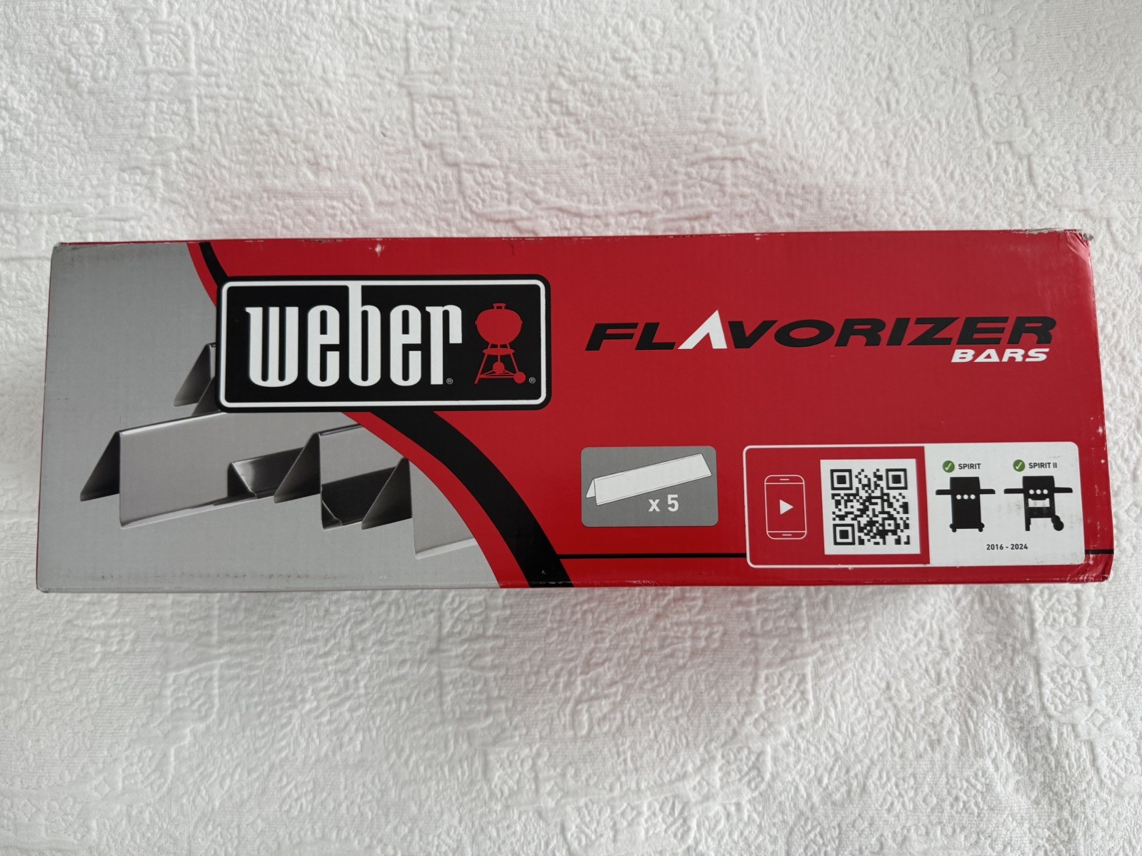 Weber NEW IN BOX Flavorizer Bars 5/Set Stainless Steel Fits Spirit & Spirit II