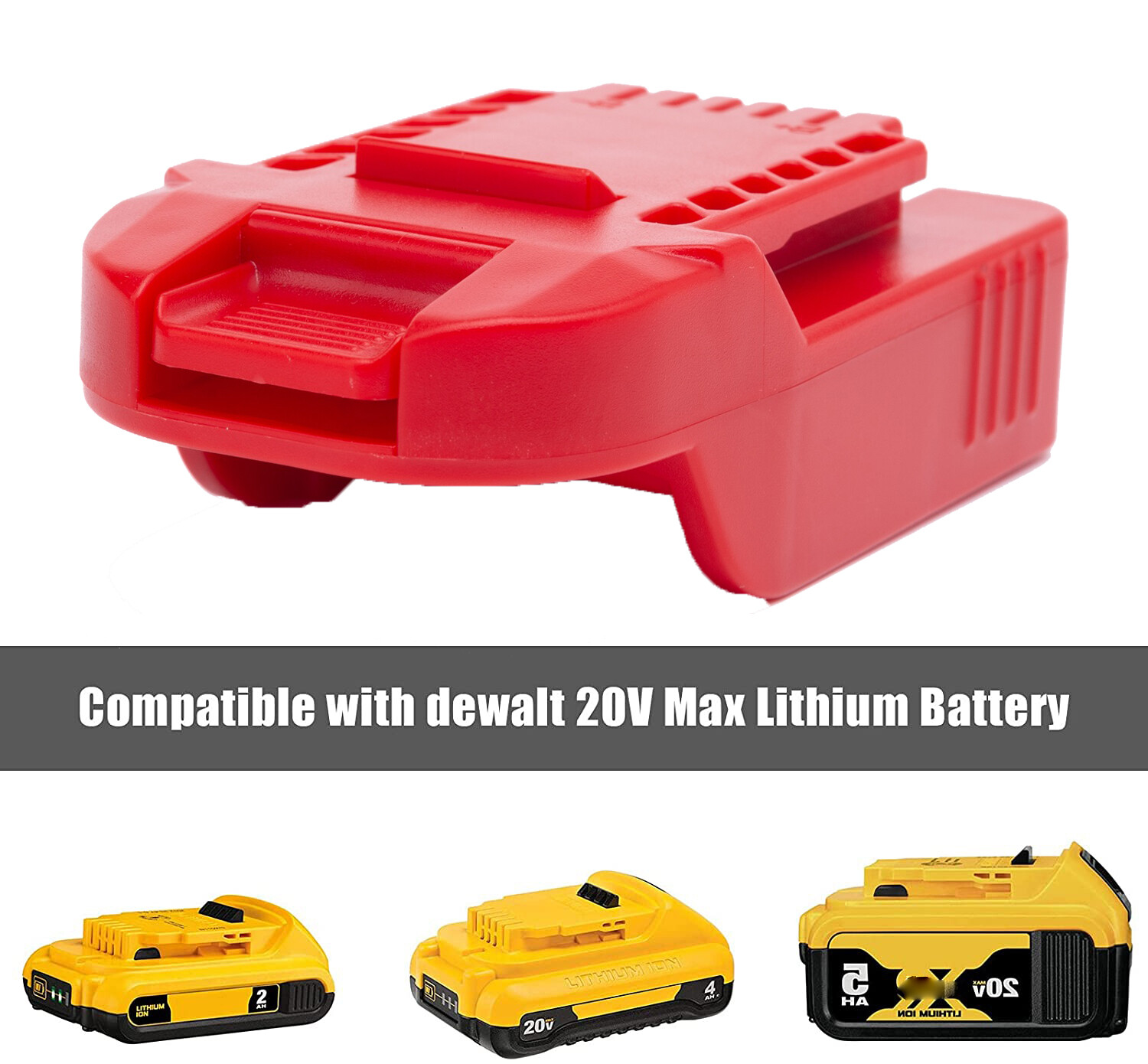 Adapter For Dewalt 20V MAX Li-Ion Battery Convert To for Bauer 20V Series Tools