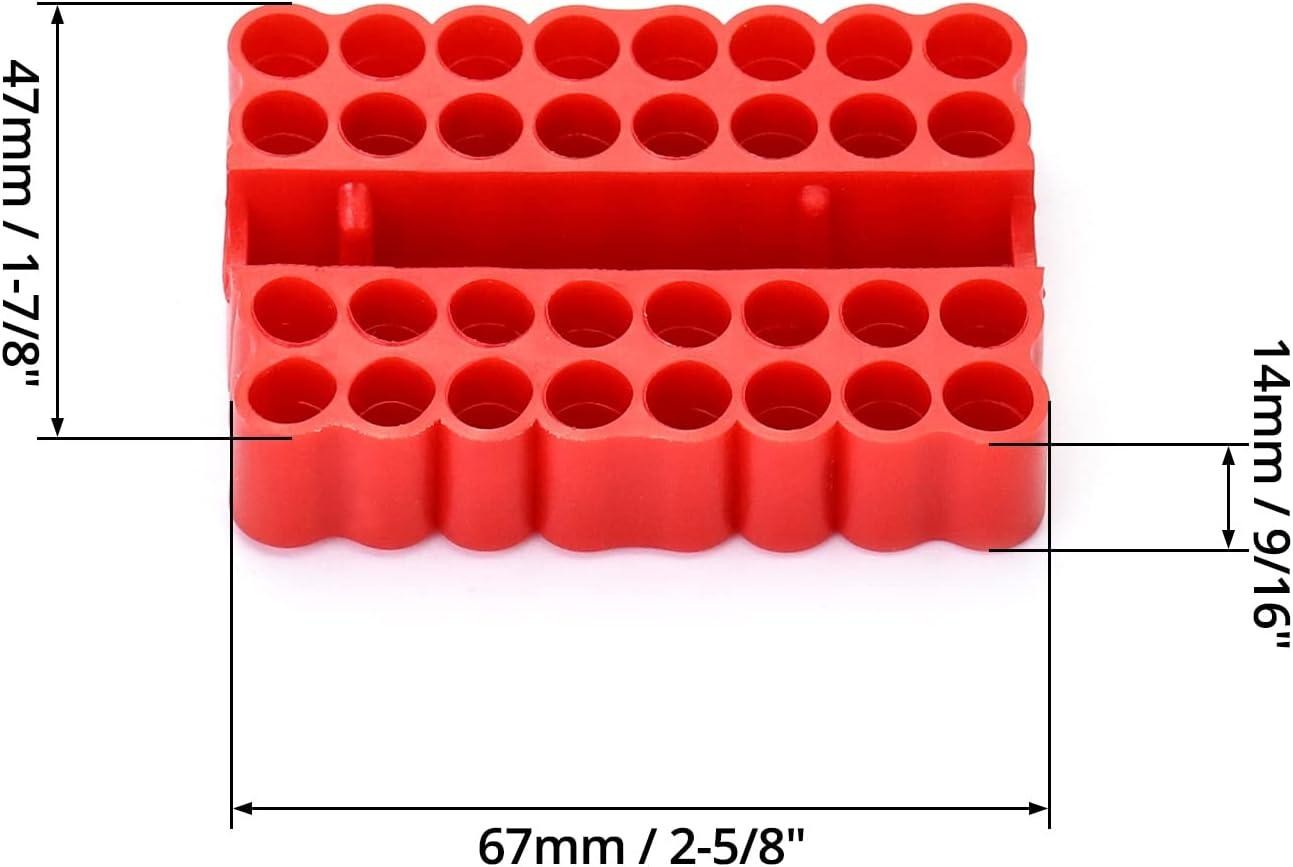 Screw Bit Holder Storage Box, 4 Pack 33 Hole Hex Bit Holder Rack