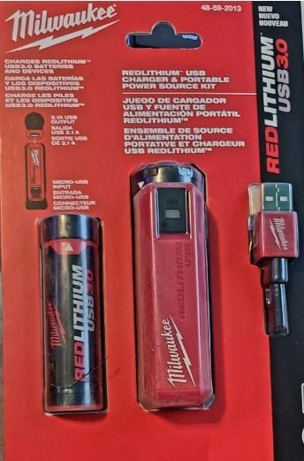 Milwaukee Redlithium USB Battery Charger & Portable Power Source Kit 48-59-2013