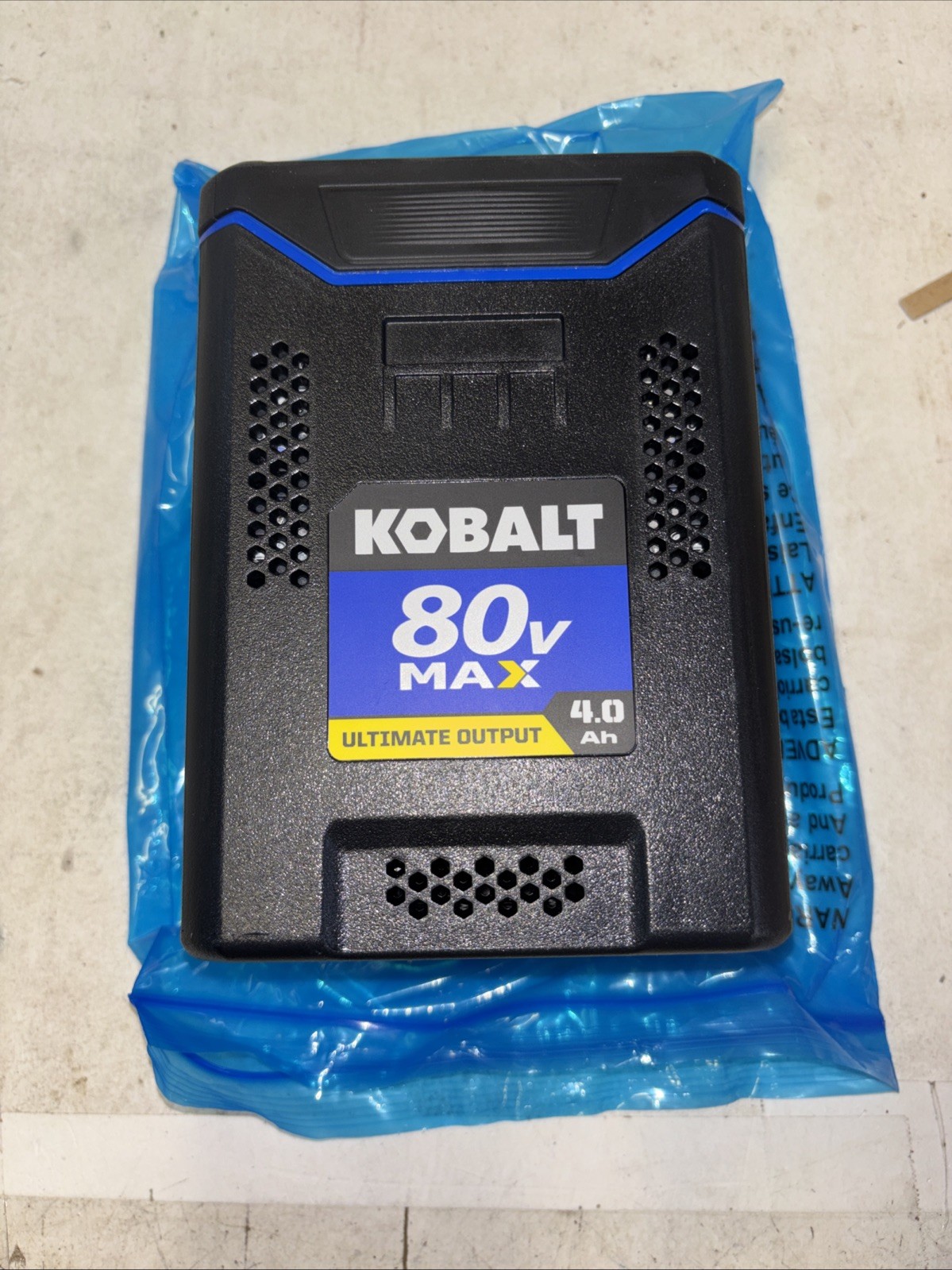 GENUINE KOBALT KB480-06 80V Max 4.0ah LITHIUM ION BATTERY NEW FROM KIT. A18 0009