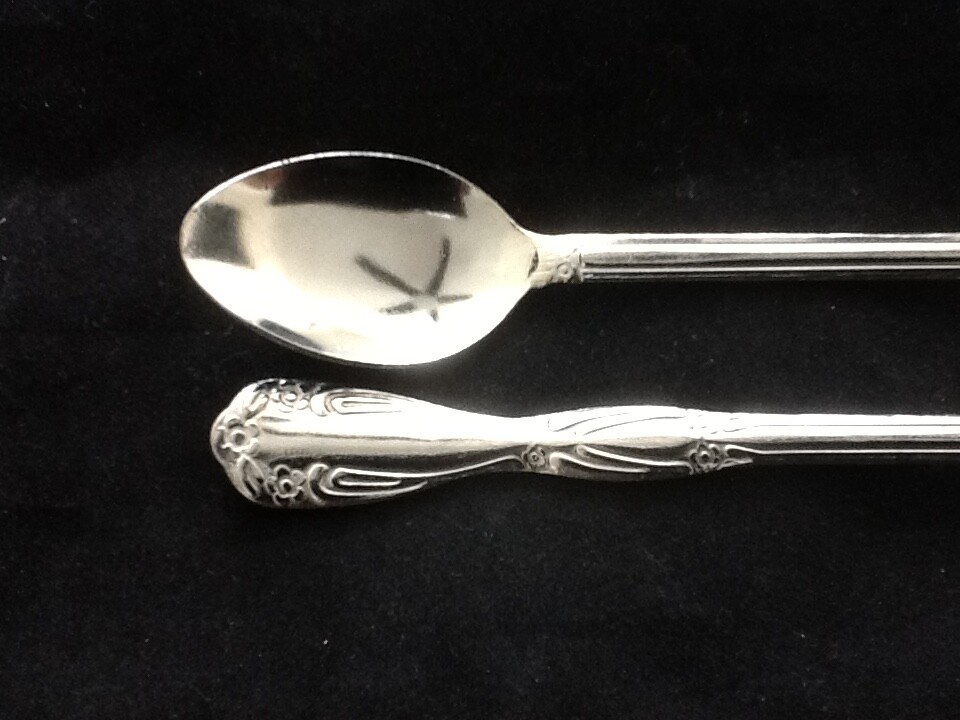 12 Quality Iced Tea Spoons Stainless Steel Long Handle Ice Tea Coffee 8 1/4″ HHH