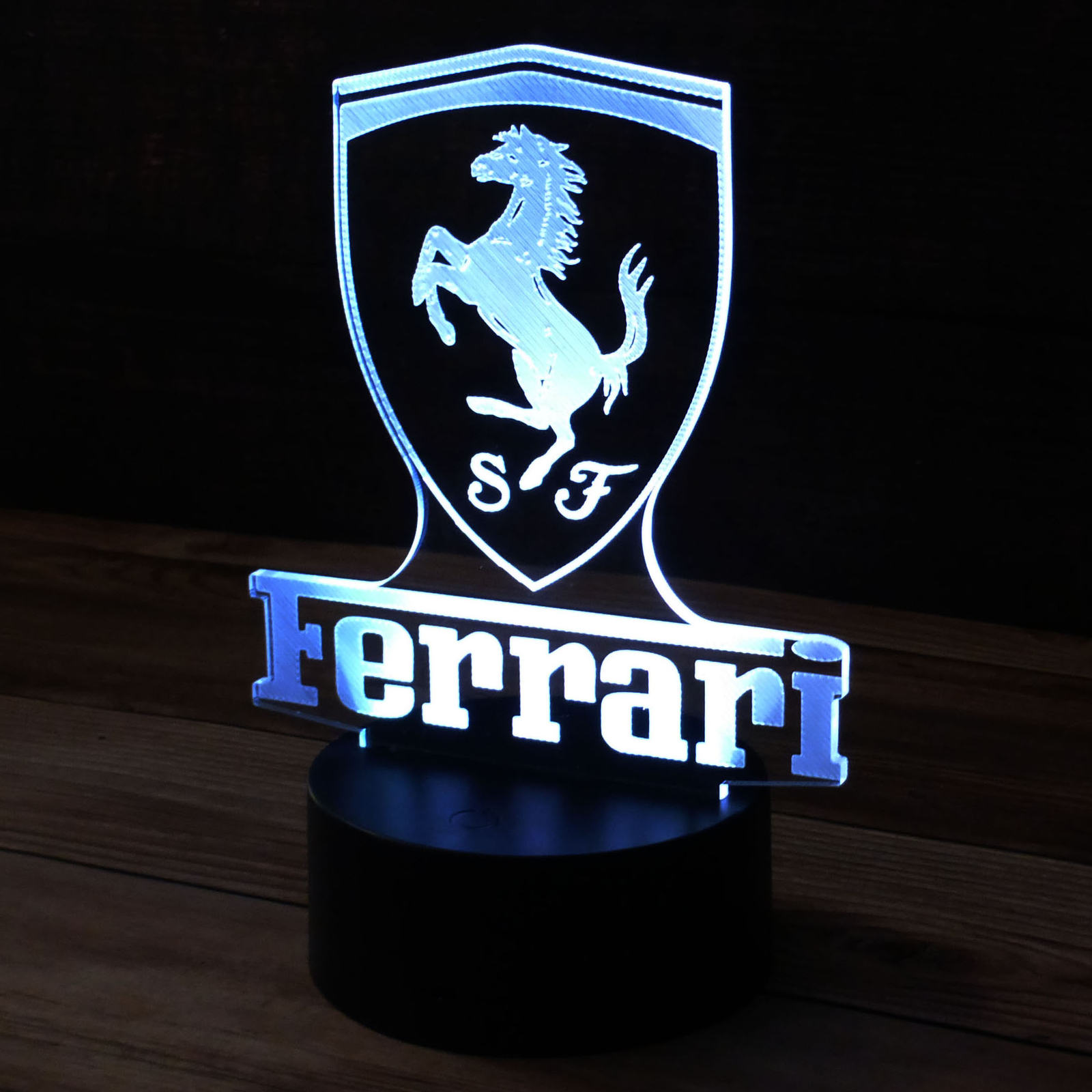 Ferrari 3D LED Night Light Touch Lamp w/7 Color for Kids, Teens & Adults