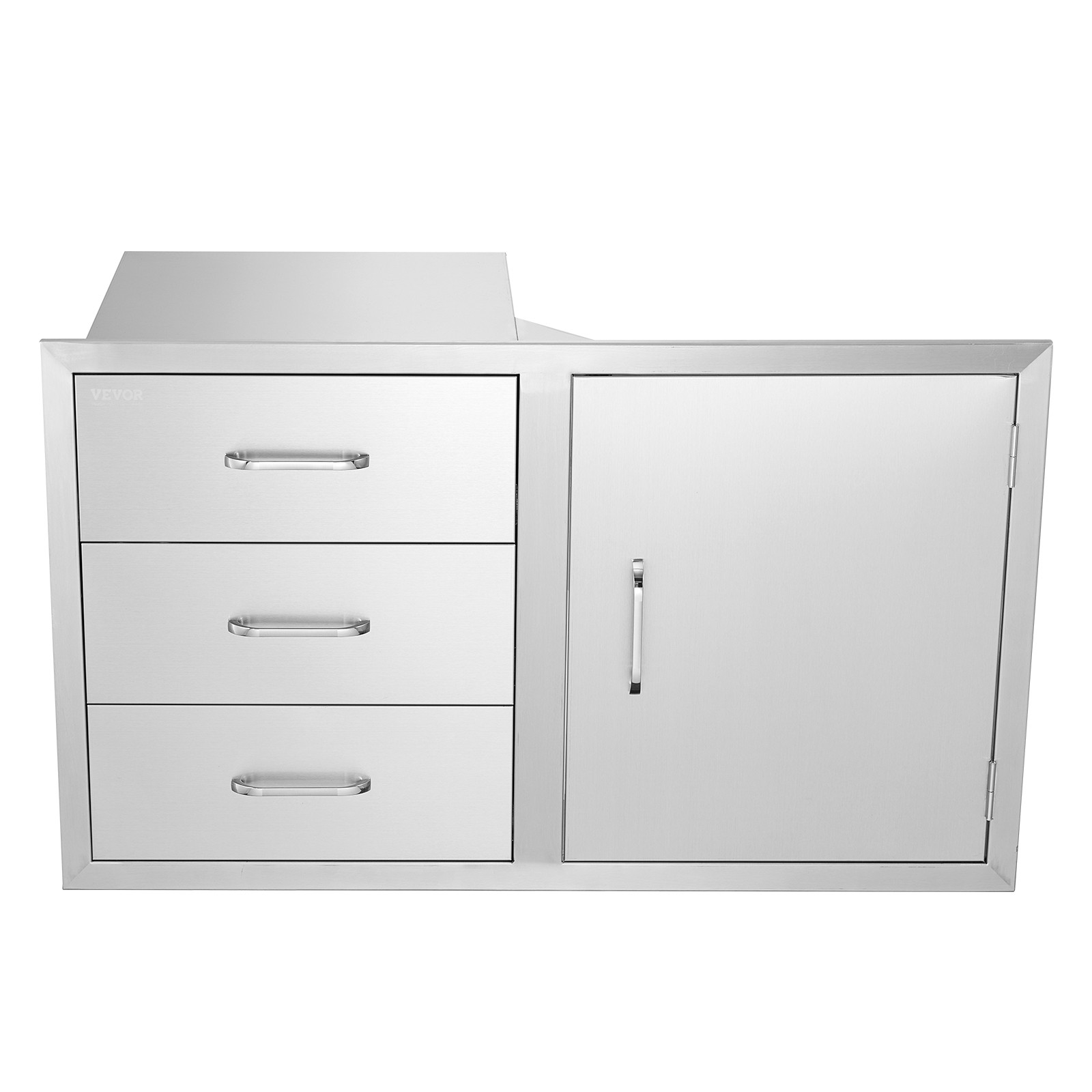 VEVOR 39-inch 304 Stainless Grill Access Door & Triple Drawer Combo for BBQ