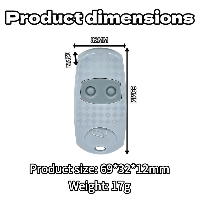 CAME TOP432EV 2 Button Black Gate Remote Control Key Fob Garage Door