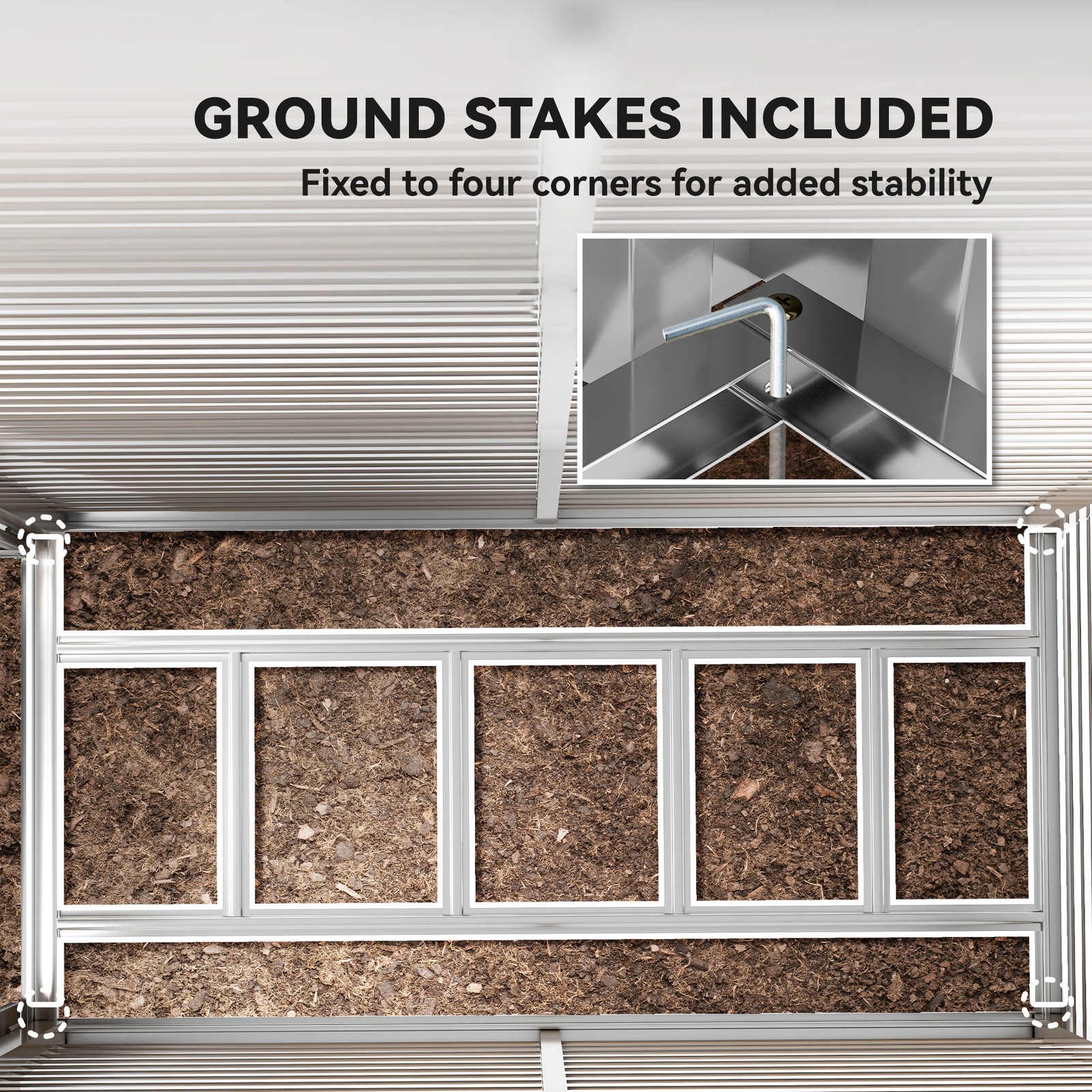4.6′ x 9′ Metal Outdoor Storage Shed with Lockable Doors, Brown