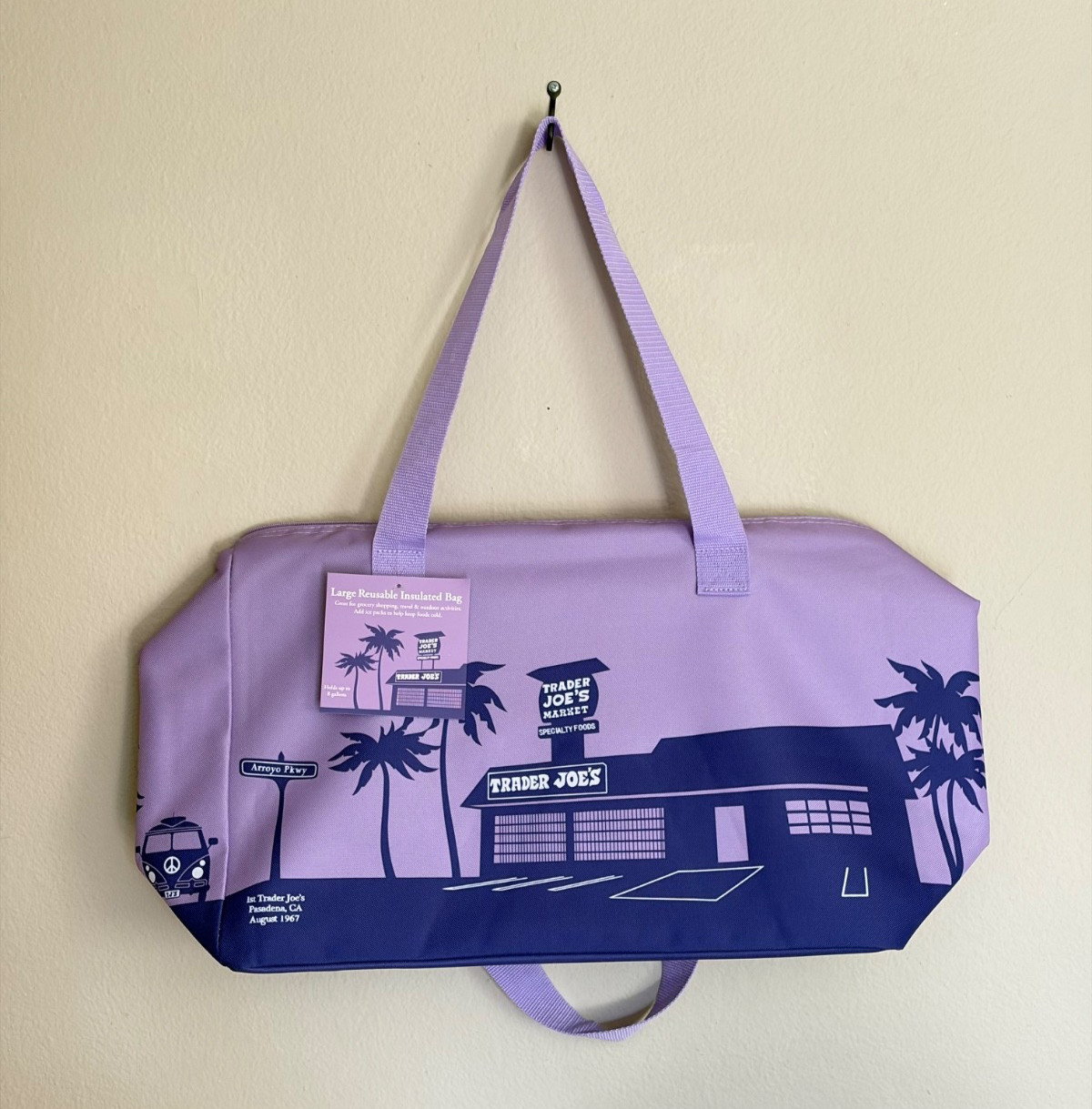 ⚡️ Trader Joe’s Green Tote Insulated Freezer Cooler Bag NEW FREE SHIP ❤️