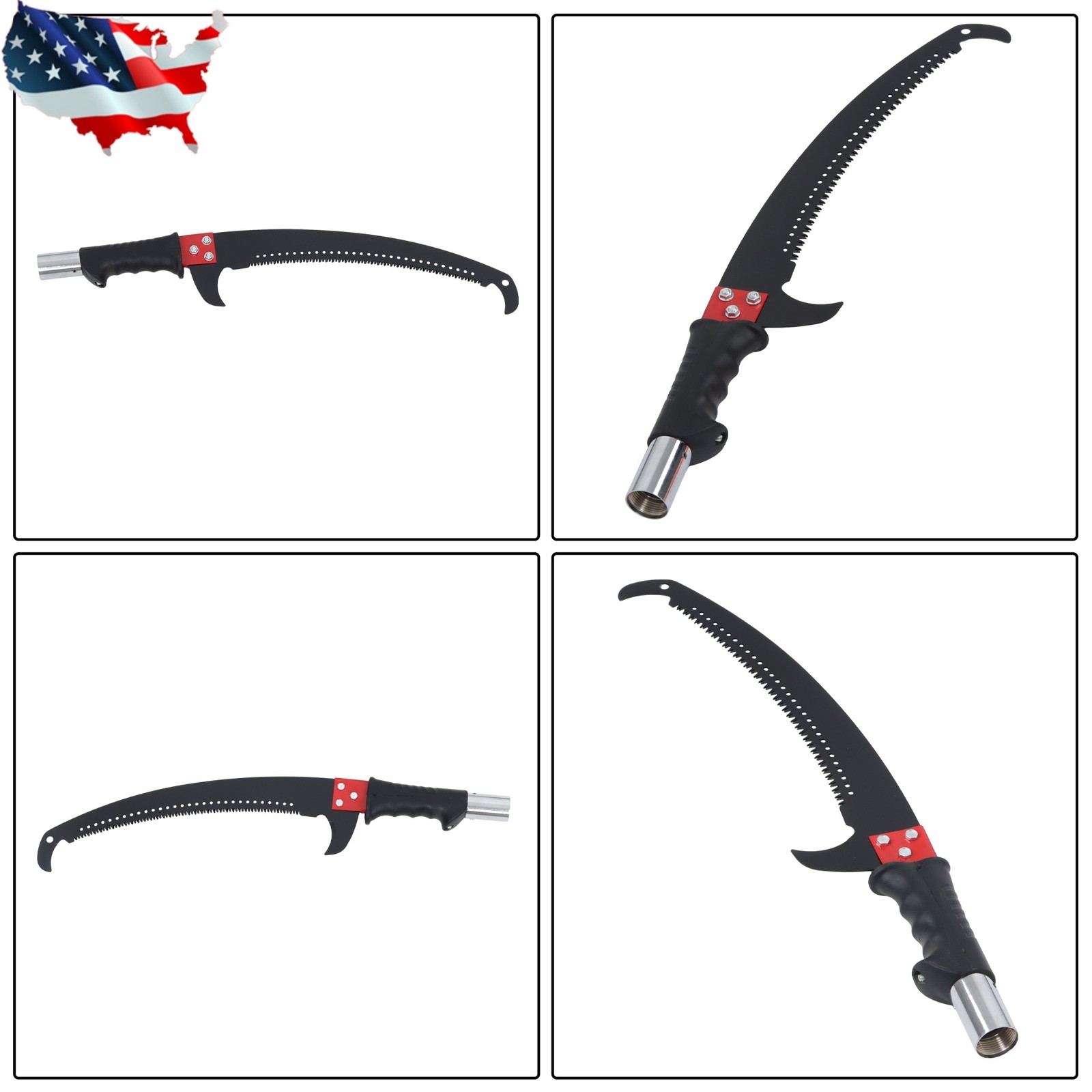 Yellow Pole Saws for Tree Trimming 7.3-27 FT Manual Pole Saw Extendable Tree