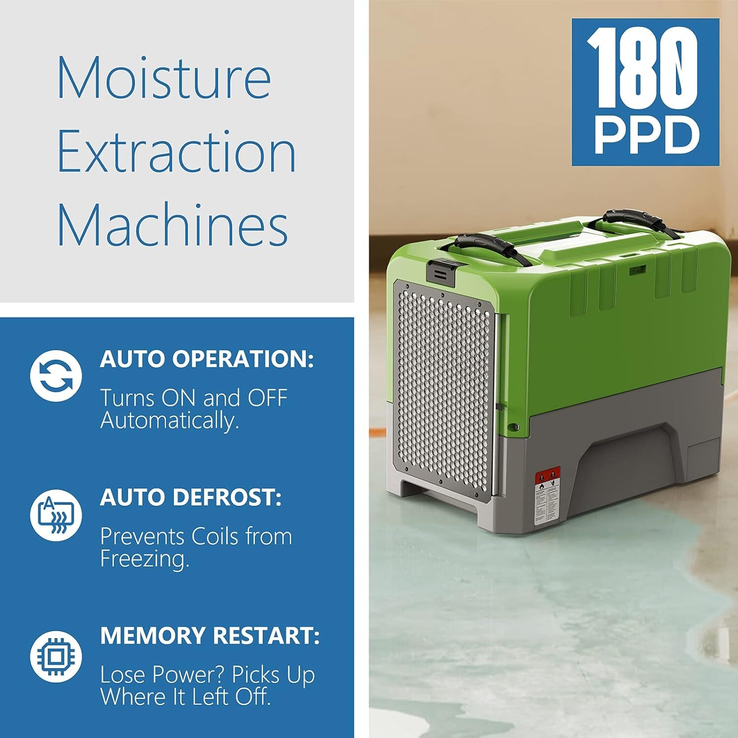 Storm LGR Extreme ALORAIR 180 Pint Commercial Dehumidifier W/Pump GET air Filter