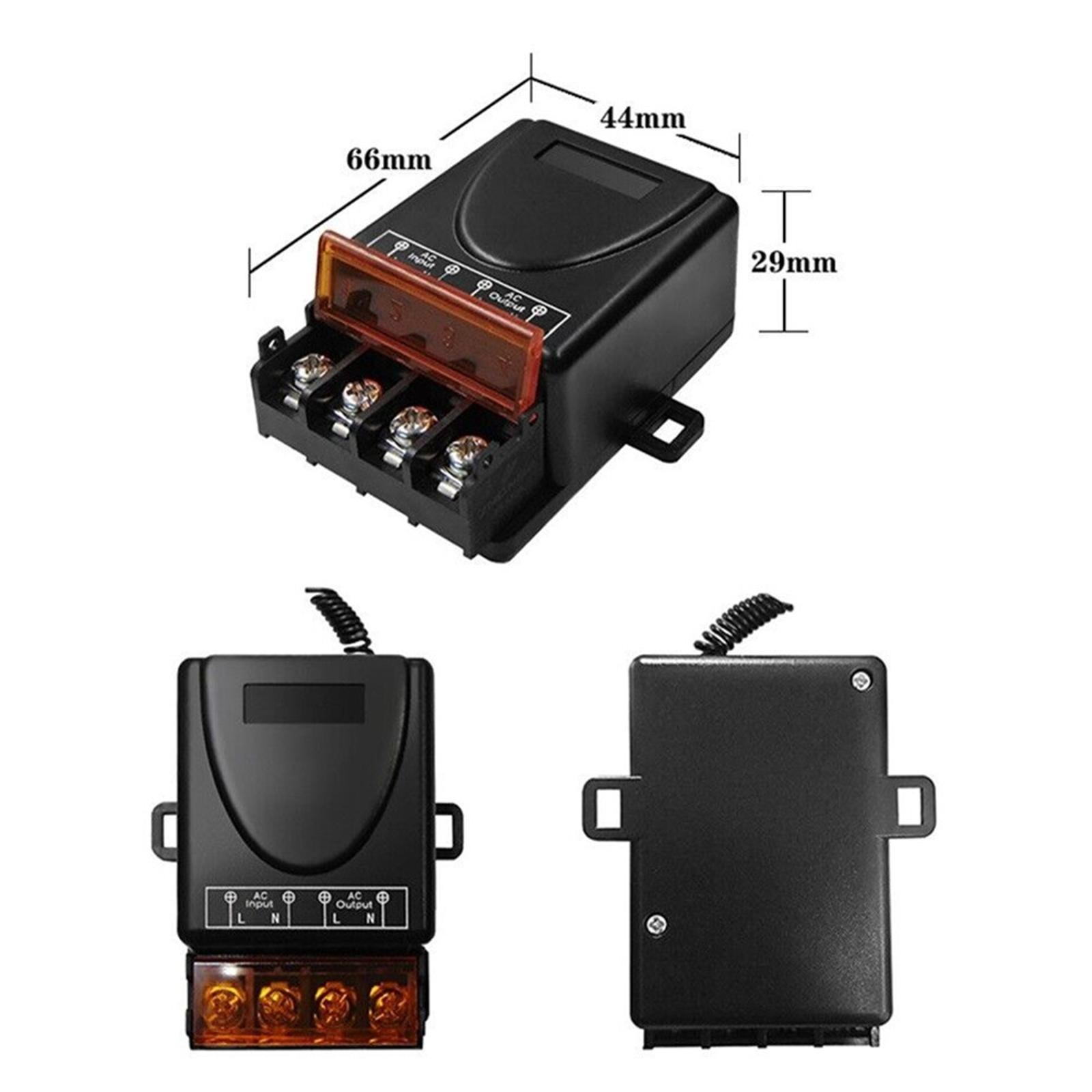 AC 90-220V 30A RF Relay Wireless Remote Control Switch + 433MHz Remote