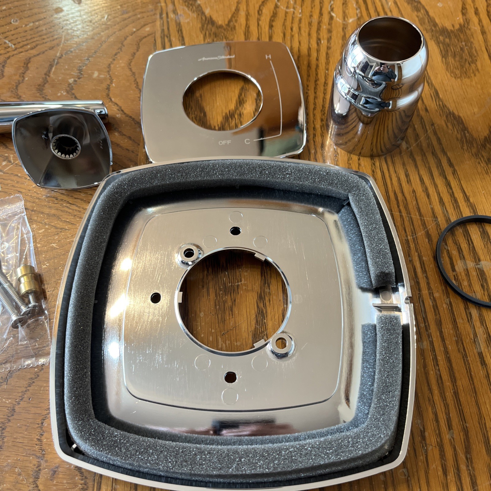American Standard T018500.002 Edgemere Chrome Shower Valve Trim Kit (New) Qty-1