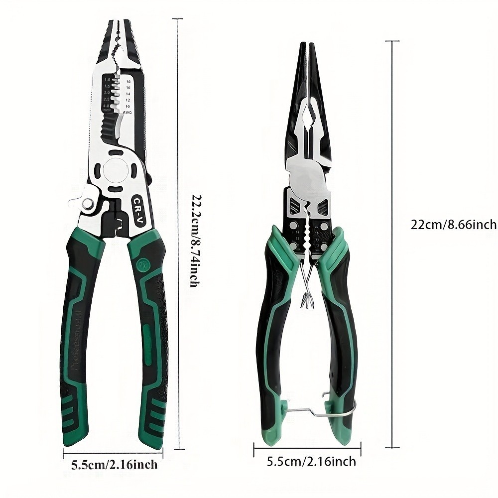 Multifunctional Electrician Pliers -CR-V Steel for Wire Work & Electrical Repair