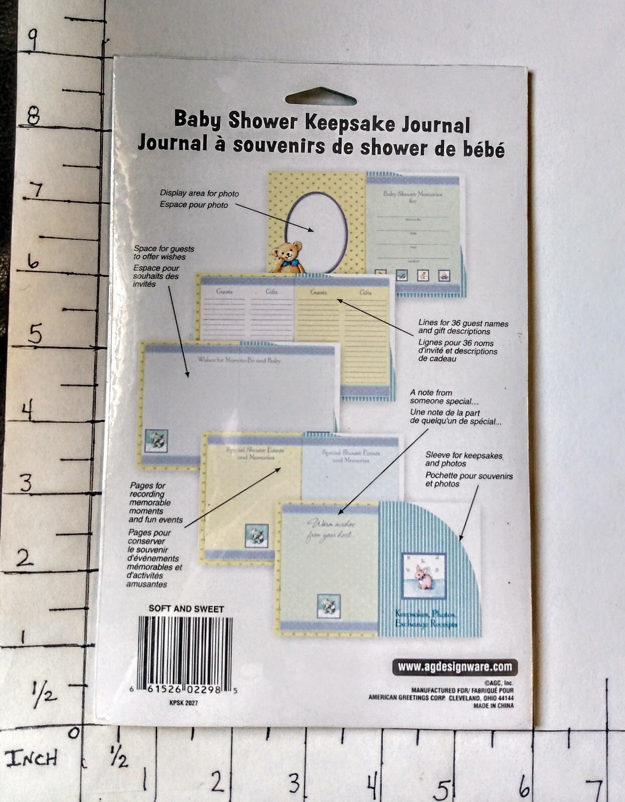 Baby Shower Journal, Unisex ,Detailed Memory Book-Keepsake, New Sealed Pkg