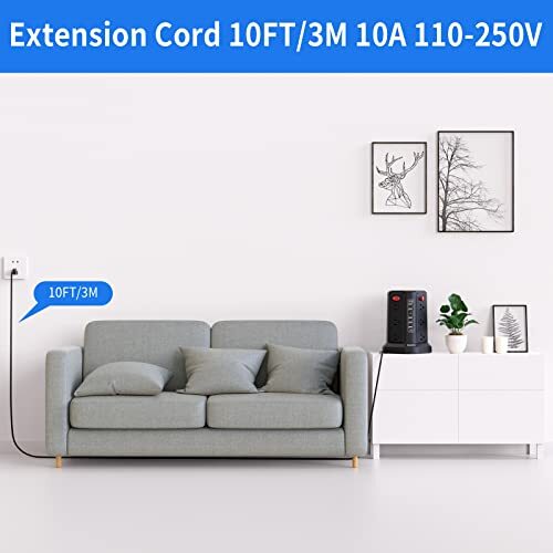 Surge Protector Power Strip Tower with 5 USB Ports and Night Assorted Styles