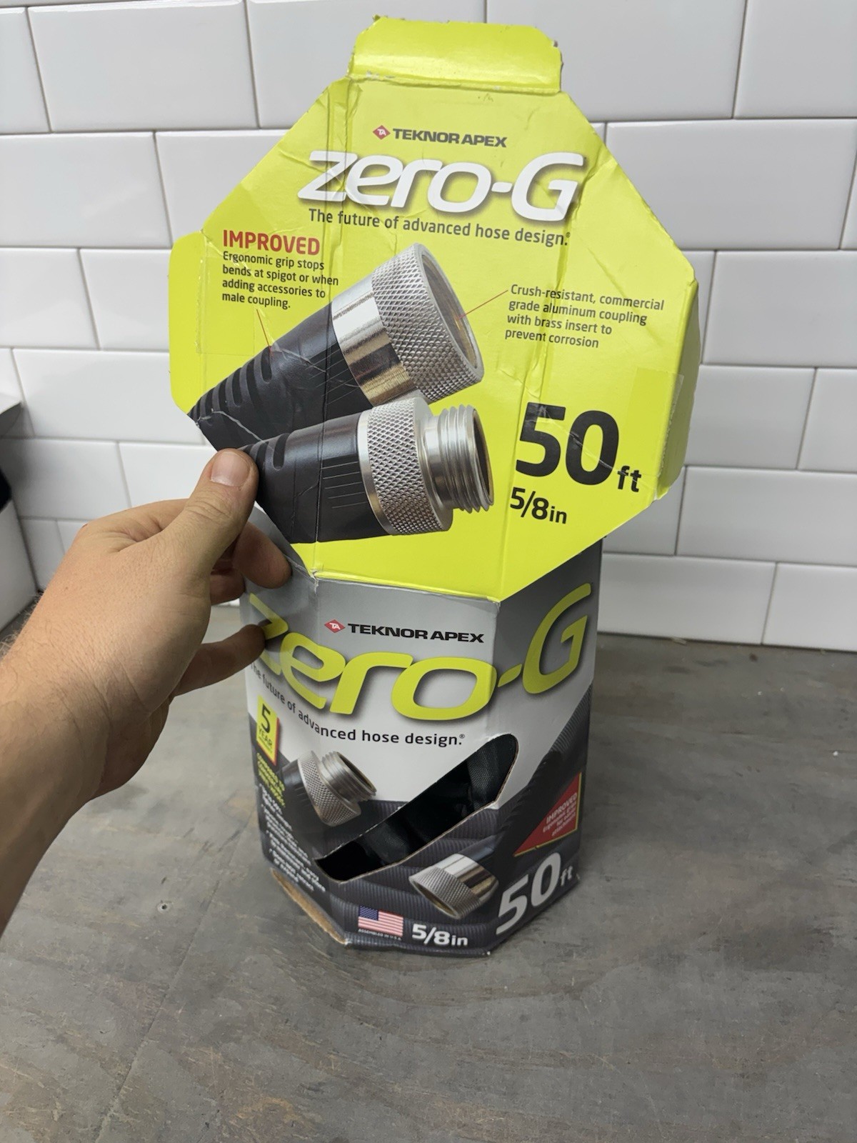 Zero-G Teknor Apex 5/8-in x 50-ft Premium -Duty Kink Free Woven Gray Hose