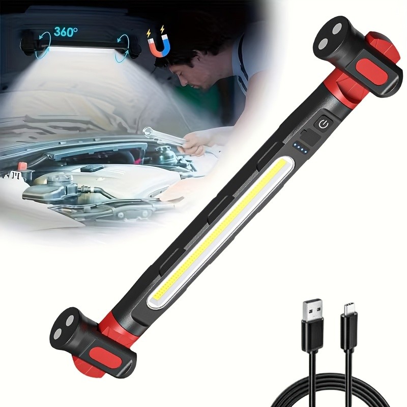 3000LM Rechargeable Work Light Bar, Underhood Hanging LED for Garage Use