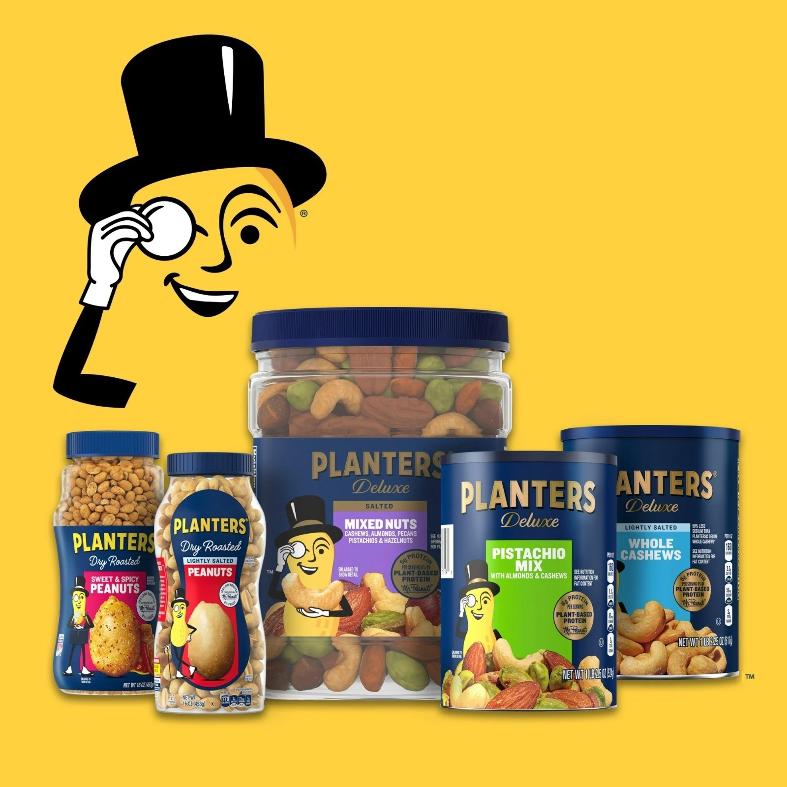 PLANTERS Deluxe Lightly Salted Mixed Nuts, Party Snacks, Plant-Based Protein 15.