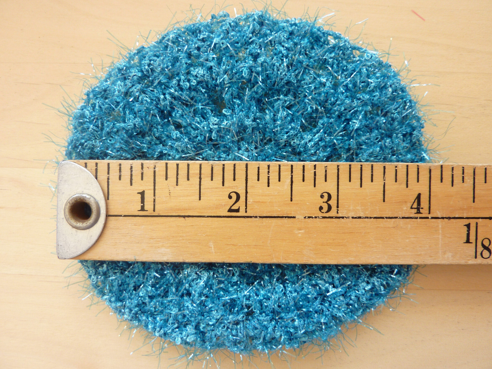 6 Rough Round Multicolor Dish Pot Scrubbers Scrubby Scrubbies Handmade 92