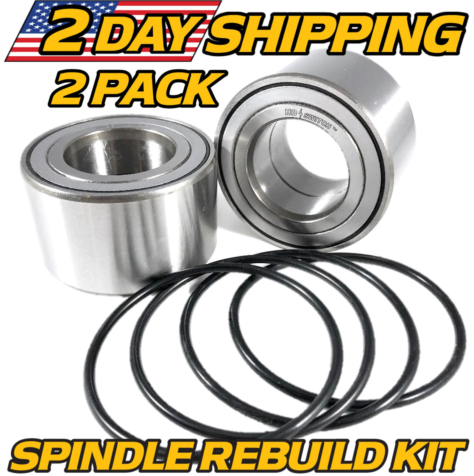 (2 Pack) Spindle Bearing fits Exmark 109-2064 Lazer Z w/ Hi-Temp Grease