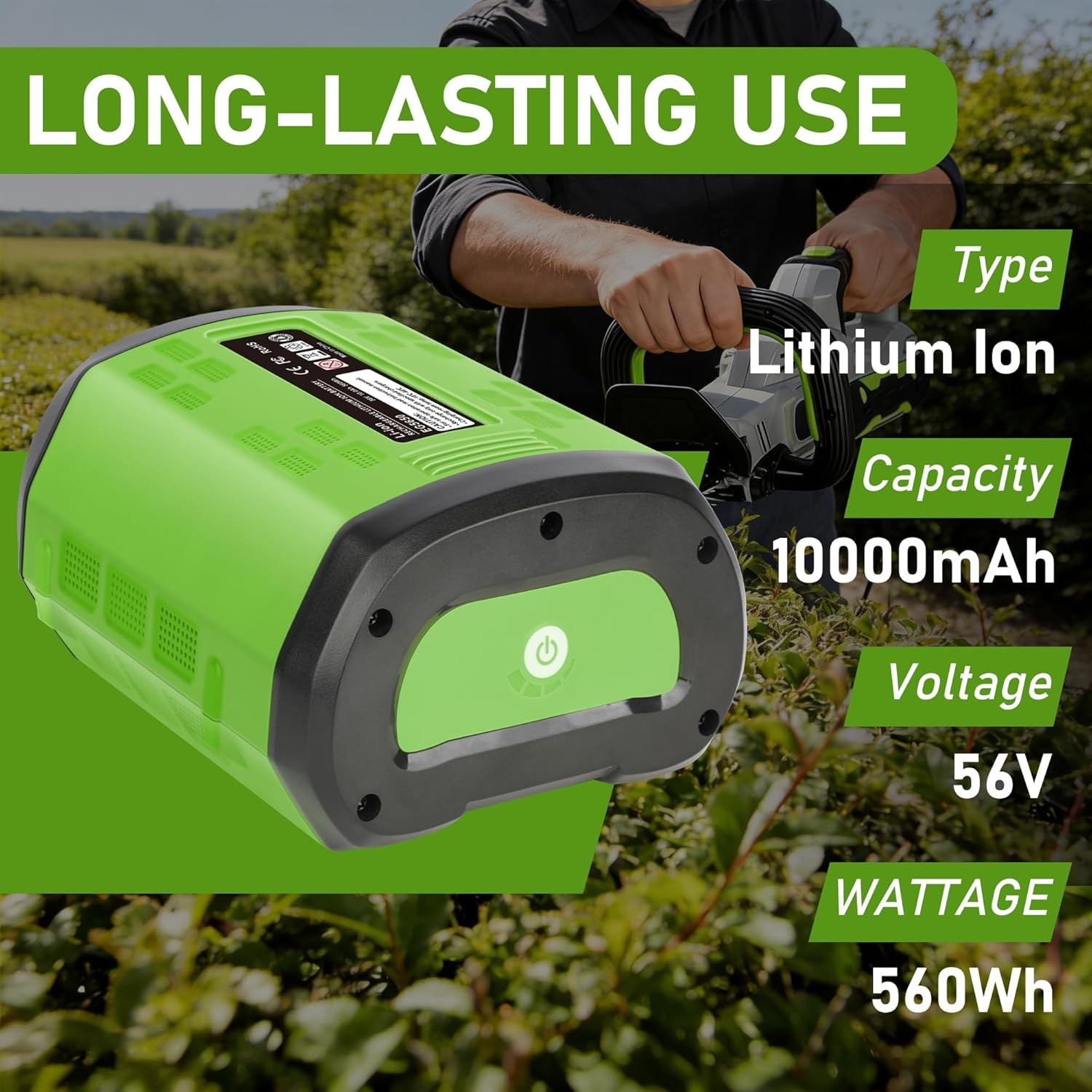 Upgraded 10 Ah Lithium-ion Battery For EGO 56V 56 Volt BA5600T BA4200 BA2800 New