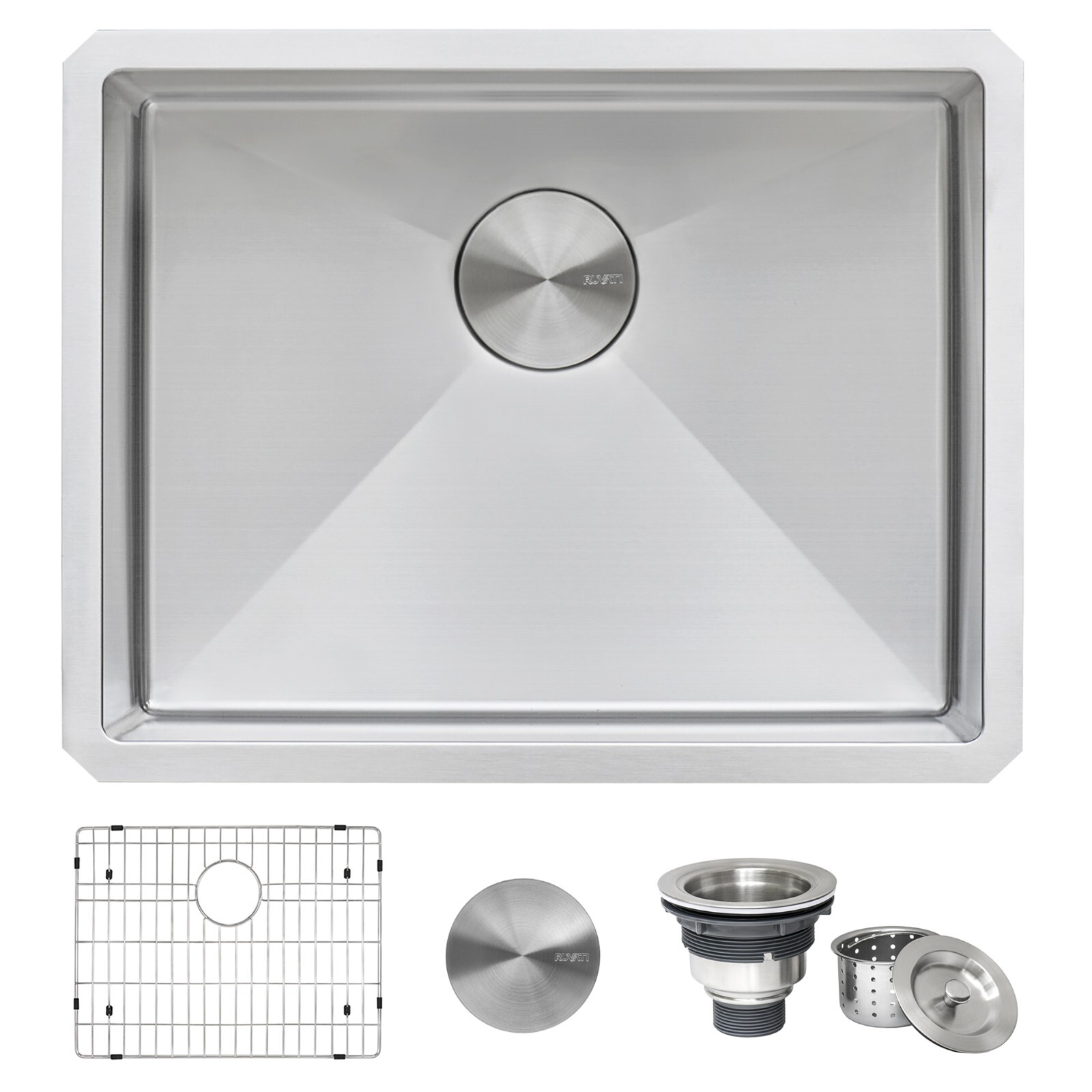 Ruvati 21″ Undermount 16 Gauge Bar Prep Single Bowl Kitchen Sink- RVH7121