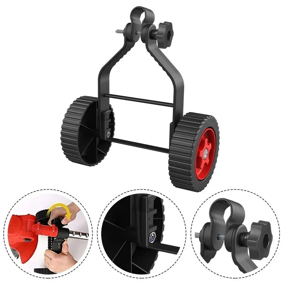 Universal String Trimmer Grass Eater Weed Cutter Adjustable Support Wheels Set