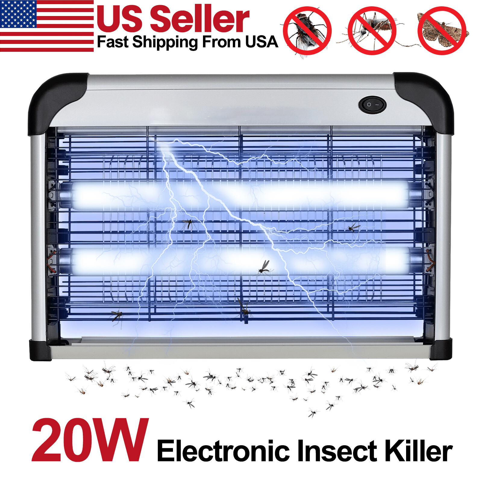 Lamp Insect Killer Mosquito Zapper Bug Pest Fly Trap Electric Indoor Light Lawn