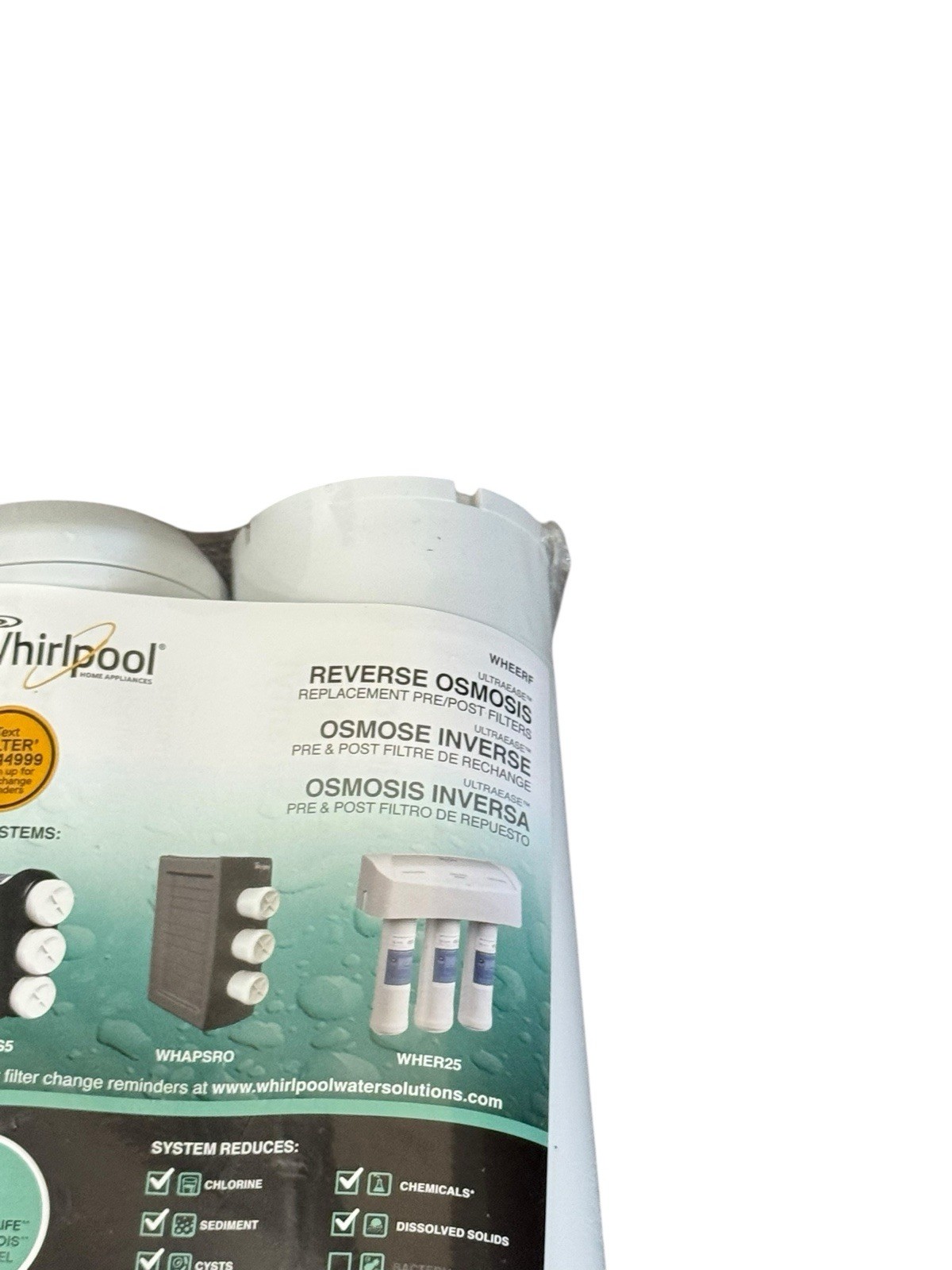 Whirlpool WHEERF, WHAROS5 WHER25, WHAPSRO, 6-Months Replacement Filter New