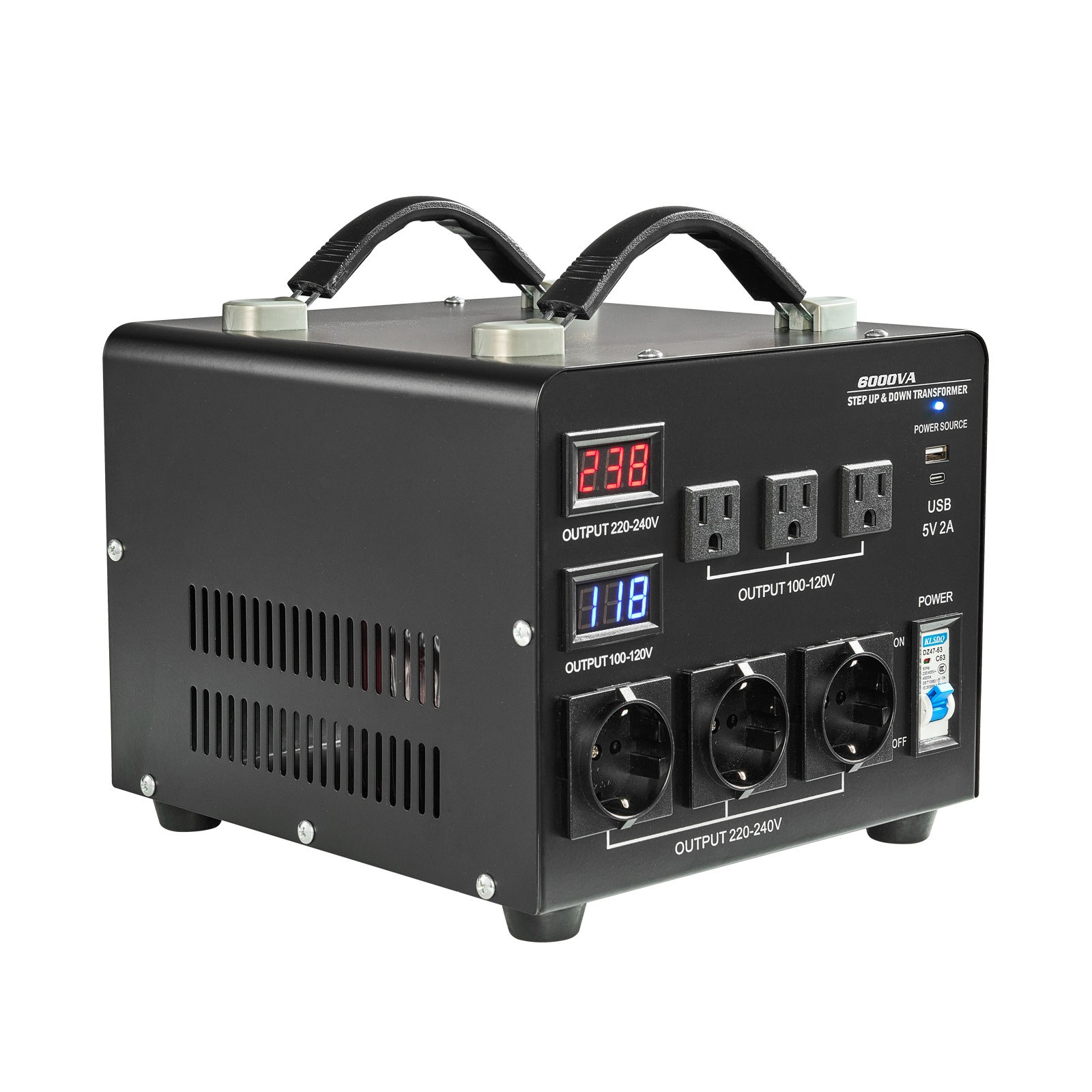 6000VA Automatic Step Up/Down Transformer Converter 110V-220V & 220V-110V