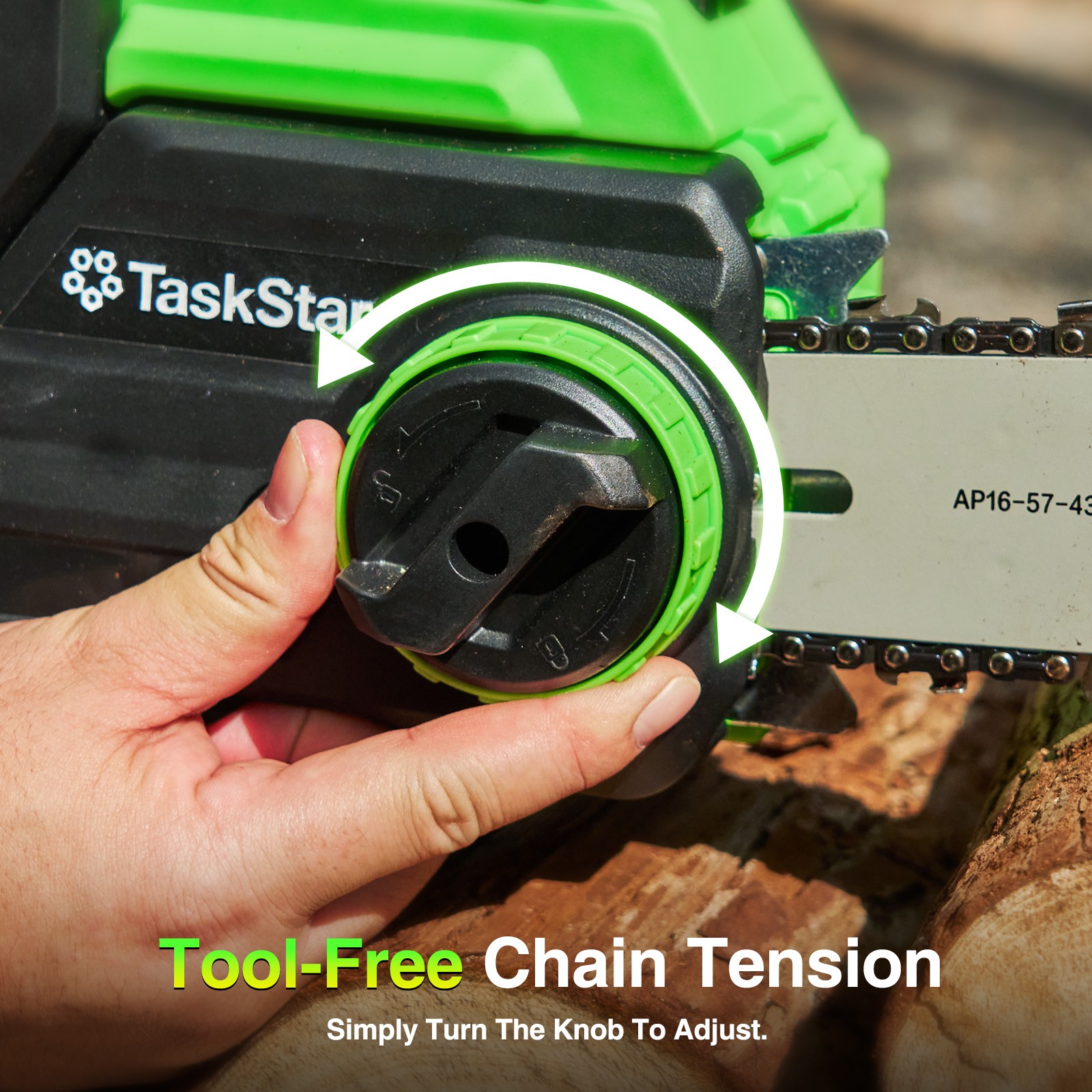 Taskstar 40V 16-Inch Cordless Chainsaw Brushless Saw 2×5.0Ah Battery & Charger