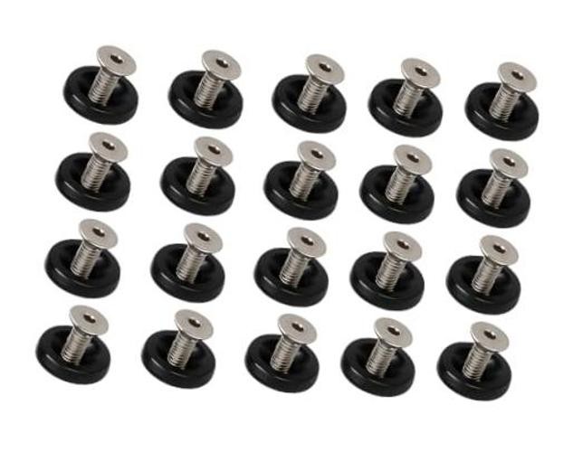 20Pcs M6 Bumper Fender Washers Engine Bay Dress Up Bolts Fasteners () Black