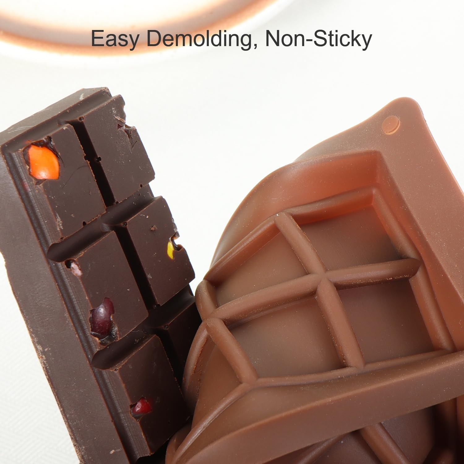 DIY Chocolate Bar Mold: Food-Grade Silicone, Easy Clean & Reusable for Candy