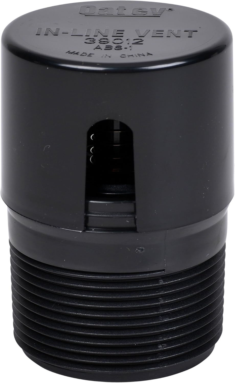 39012 1.5 In. NPT ABS In-Line Vent, Black