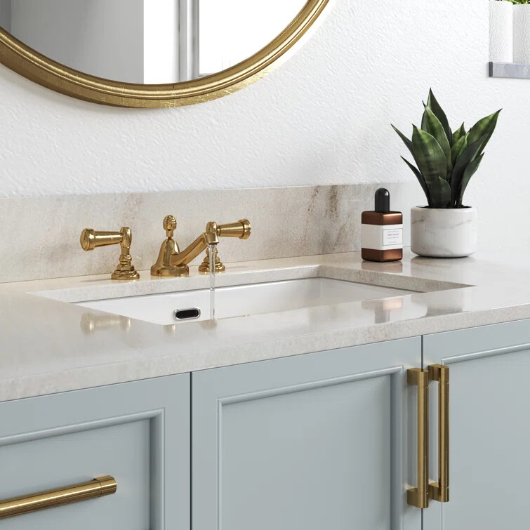 24” Rectrangle Undermount Vitreous Ceramic Lavatory Vanity Bathroom Sink White