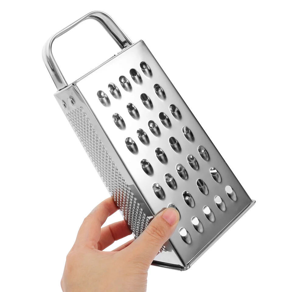 Kitchen Stainless Steel 4-Sided Box Food Grater Vegetable Cheese Slicer Shredder