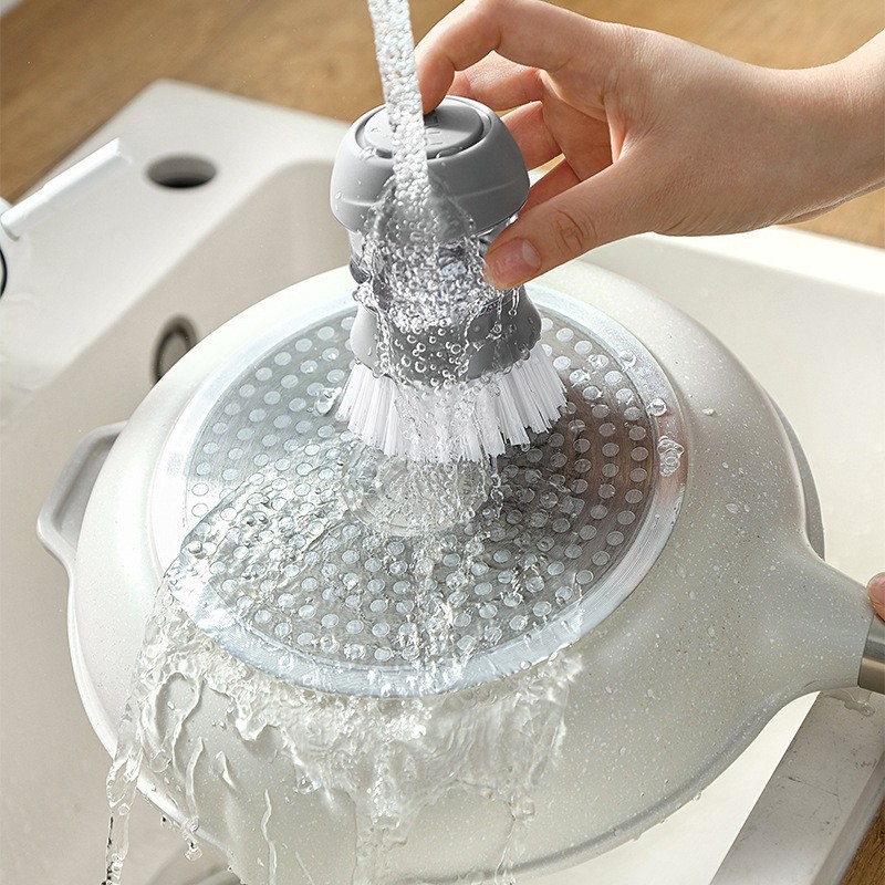 Soap Dispenser with Dish Brush & Storage Bracket, Easy to Clean Kitchen Utensils