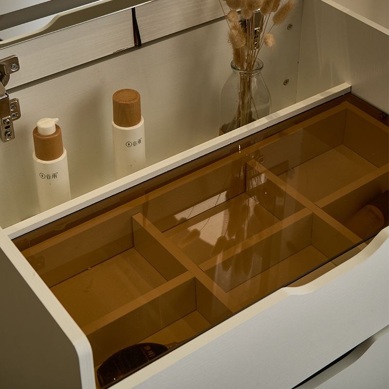 3 – in – 1 Vanity Desk with Mirror And Lights, Small Vanity Desk Set with