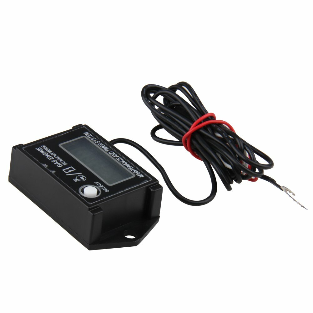Waterproof Tachometer Tiny Tach/Hour Meter for 2 Stroke & 4 Stroke Small Engine