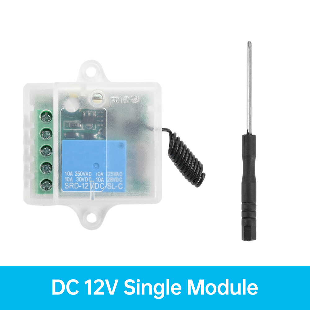 433Mhz Universal Wireless Remote Control Switch With Relay Receiver Module DC12V