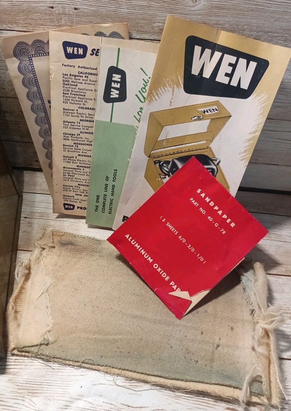 Vintage WEN Electric Power Hand Sander 404 With Metal Case Complete