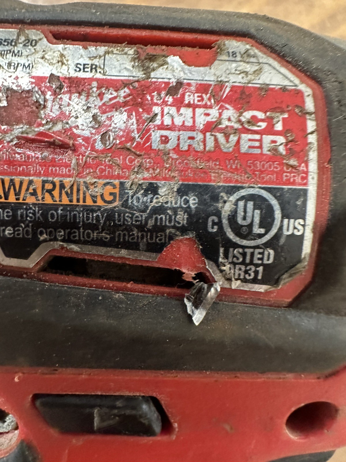 Milwaukee 2656-20 1/4″ M18 Cordless Battery Hex Impact Driver 18 Volt 18V