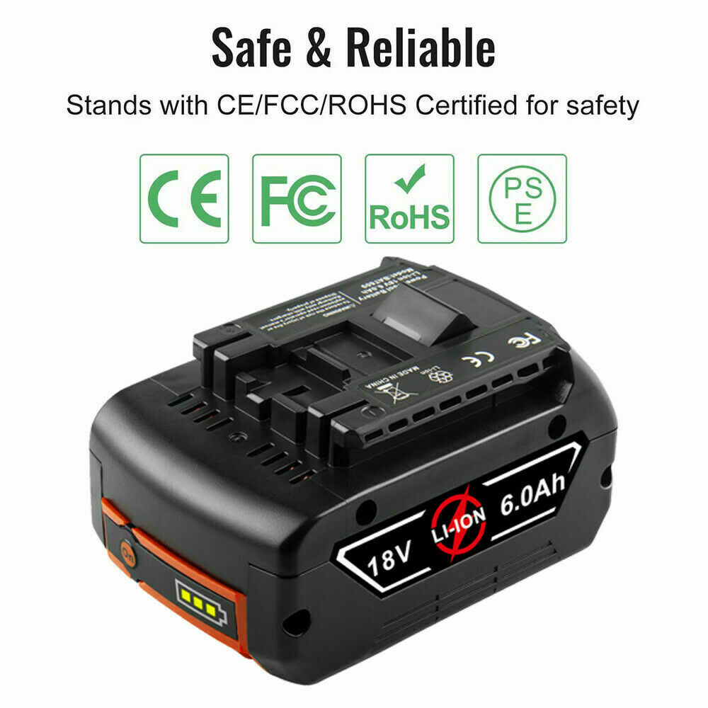 Battery For Bosch 18V 6.5Ah 5.0AH Li-ion BAT609 BAT610G BAT618 BAT620 24618-01
