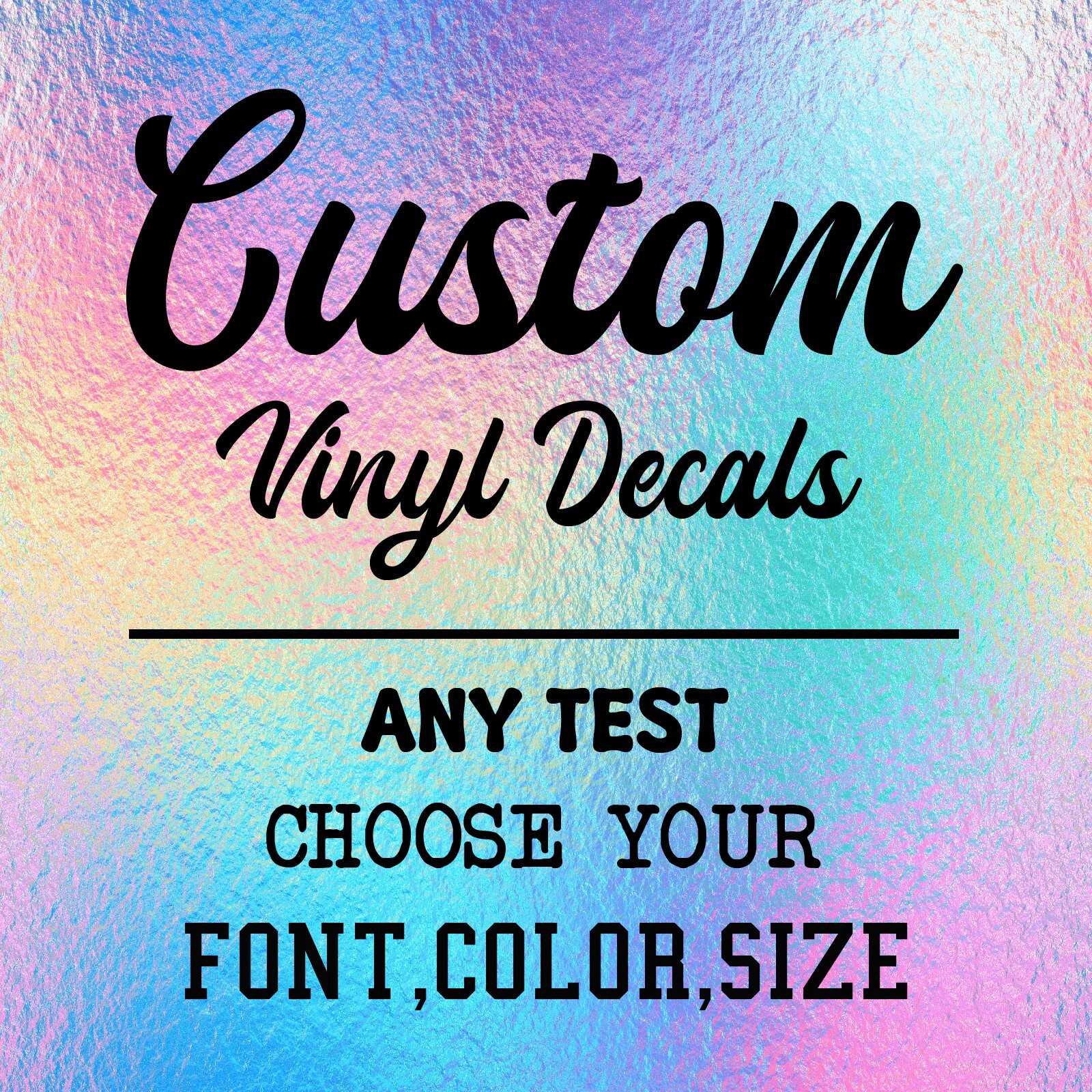 Custom Text Vinyl Lettering Sticker Decal Personalized Sticker ANY TEXT ANY NAME